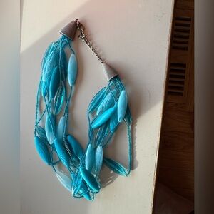 Elegant Blue Beaded Necklace